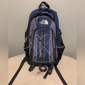 The North Face Heckler Blue,Grey and Black Backpack EUC